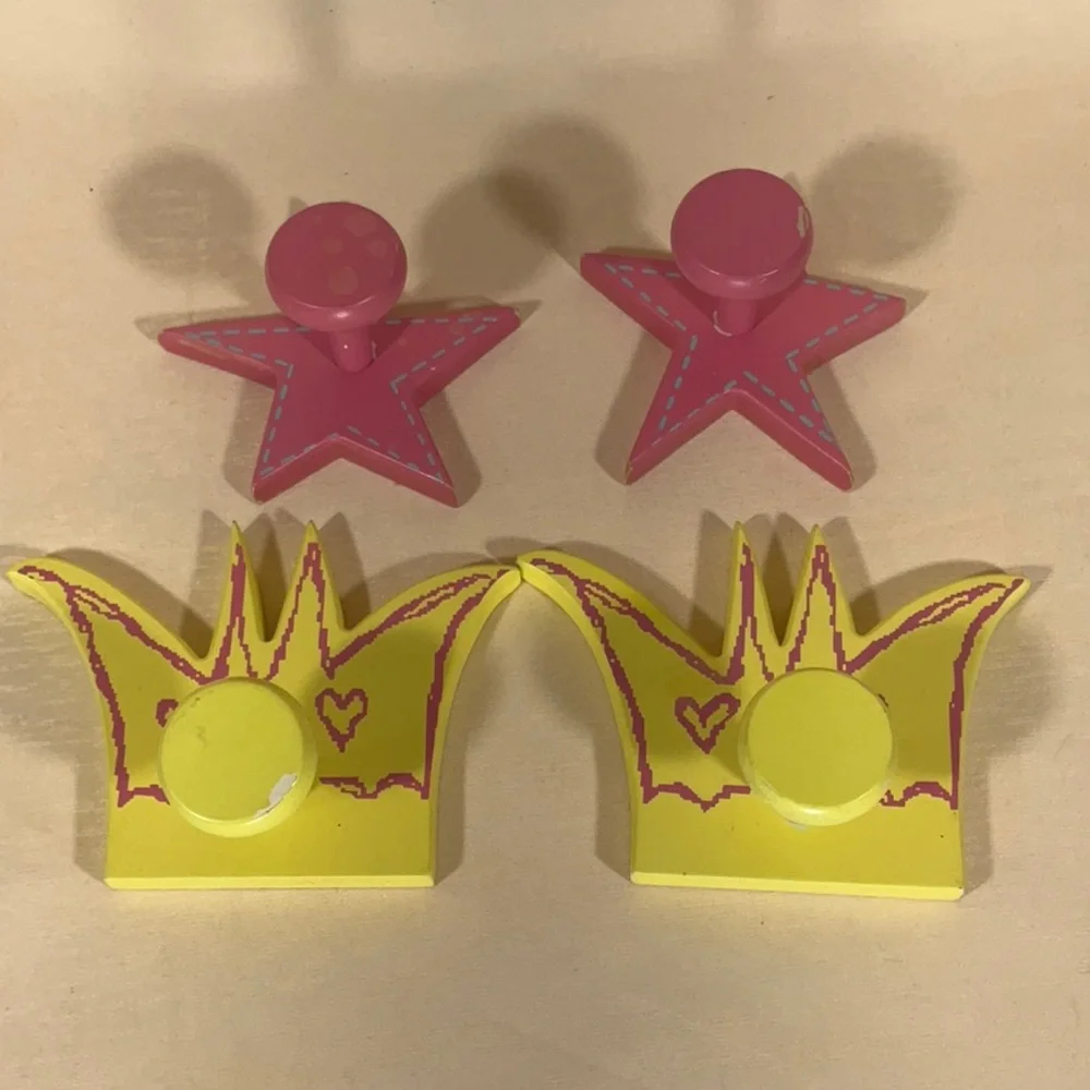 Vintage Girls Wall Hooks-Stars & Crowns